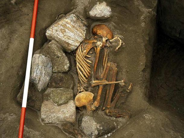One of the Frankenstein mummies found at Cladh Hallan in Scotland. Source: Mike Parker Pearson / University College London