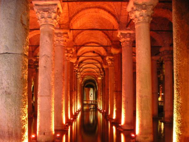 The Basilica Cistern, part of Istanbul&rsquo;s famous underground water landscape near Hagia Sophia