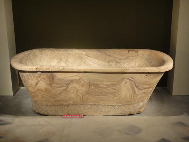 Herod’s calcite-alabaster bathtub found in Kypros fortress.	Source: Prof. Amos Frumkin, The Hebrew University of Jerusalem / Nature