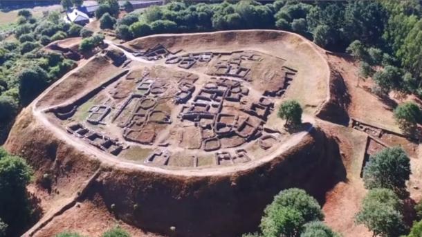 Aerial view of the Viladonga hillfort in Galicia, Spain