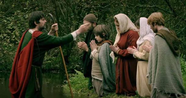 St Patrick converting pagans. Source: YouTube Screenshot / Smithsonian Channel.