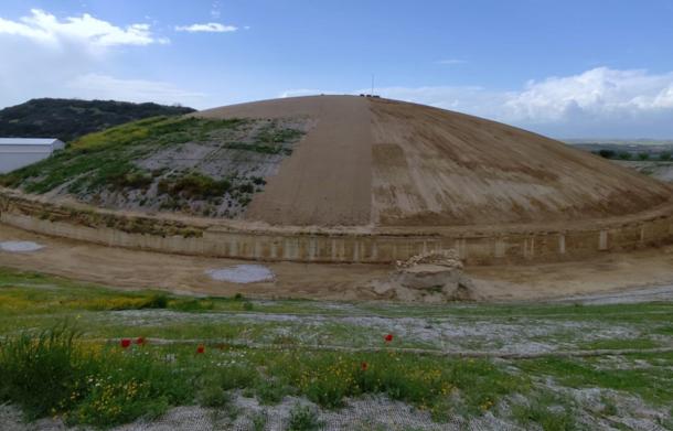 The entire enclosure of the Kasta Tomb at Amphipolis, Macedonia.