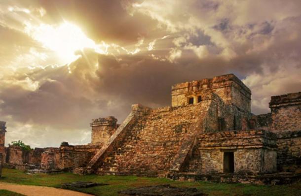 Castillo fortress at sunrise. Do trophy skulls help explain the collapse of the once great empire? Maya Source: soft_light / Adobe Stock