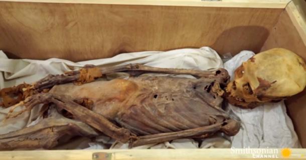 Archaeologists were astounded when they discovered a mutilated mummy within a humble burial chamber in Luxor's 'Valley of the Kings. Source: YouTube Screenshot/Smithsonian Channel