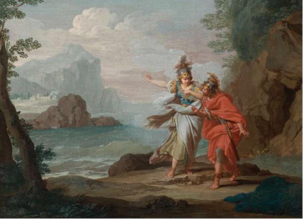 Athena Appearing to Odysseus and revealing Ithaca, painting