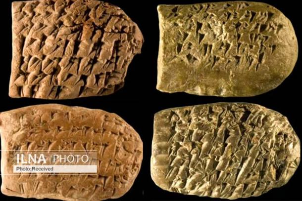 Selection of the Persian clay tablets that were reevaluated in the study. Source: ILNA