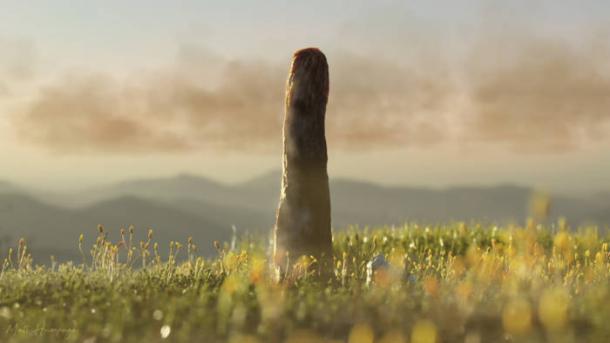 Artist’s impression of what Prototaxites would have looked like.