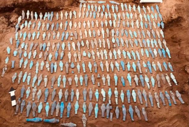 560 Ushabti Figurines Uncovered in Late Period Quesna Necropolis Tomb