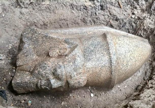 The Colossal Head of Ramesses II found at Behbeit El-Hagar.