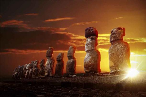 Moai on Rapa Nui, aka Easter Island. Source: thakala /Adobe Stock
