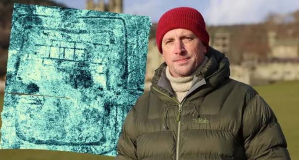 Project leader Dr Langlands at the Margam Country Park site, near Port Talbot, Wales