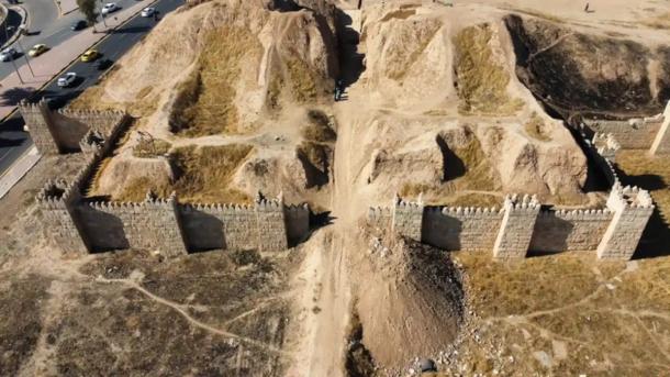 Aerial Photo of the Shamash Gate from the East