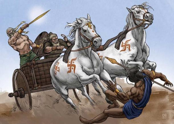 The Sintashta culture has been remembered for inventing war chariots. Source: Dark Heritage