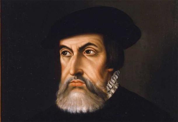 Portrait of Hernán Cortés. A stolen letter to Cortés has been tracked to a New York auction house.