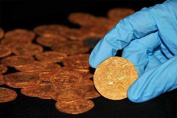 Tudor coins discovered in surprising hoard in the garden of a house in the New Forest, Hampshire. Source: The Trustees of the British Museum.