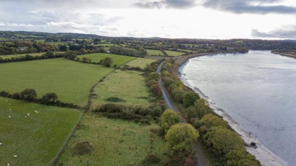 The site of the largest Viking settlement discovered in Ireland, by the River Suir near Waterford, Ireland.