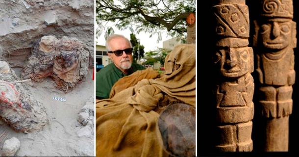 Wari-Mask Mummies And Carved Totems Dating Back to 800-1000 AD Found in Peru