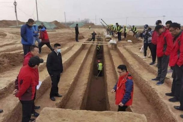 The Xianyang International Airport construction site where some of the thousands of new Xian tombs were recently discovered. Source: Cultural Heritage Bureau of Shaanxi