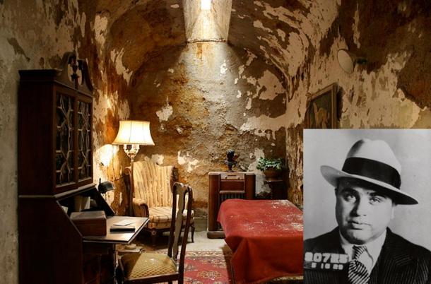 The prison cell of Al Capone at Eastern State Penitentiary