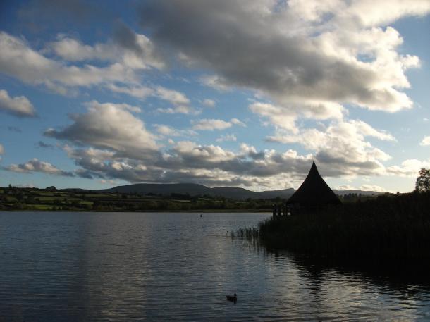 Llangorse Lake in South Wales,