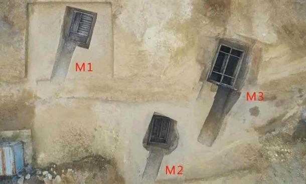 The three tombs were all built by the same Chinese family, and while two of them had been looted the third, “M3” was intact. Source: Institute of Archaeology at the Chinese Academy of Social Sciences.