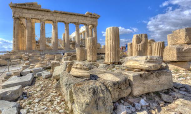 An example of ancient Greek construction is this Parthenon temple on the Acropolis of Athens. Source: anastasios71 / Adobe Stock.