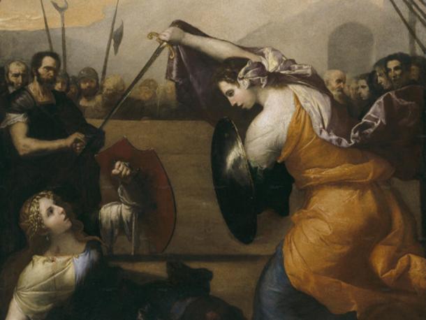 Painting ‘Combate de Mujeres’ by José de Ribera showing a female duel. Source: Public Domain
