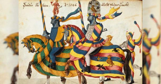 While the term freelancer was coined in the 19th century, freelancing mercenaries have been a reality of warfare throughout history. In the image, tournament lancers from the Album of Tournaments and Parades in Nuremberg. Source: Met Museum / Public domain
