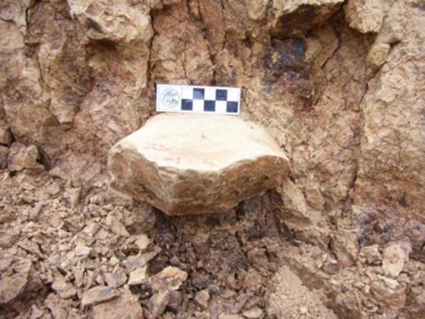 Picture taken at the site of the discovery of ancient tools in China.
