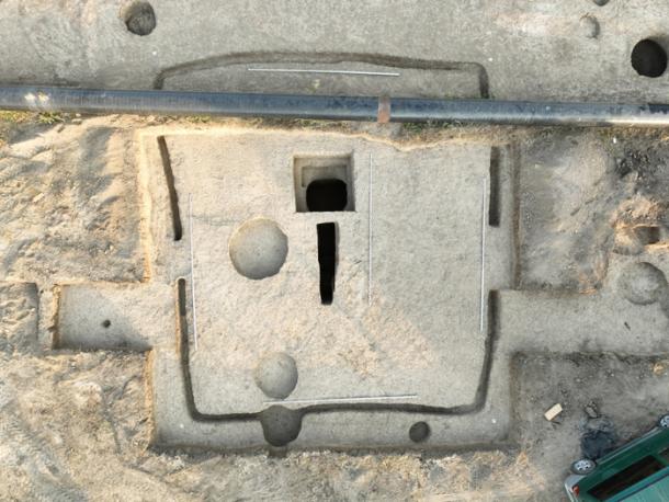 Aerial view of the Mayrtup excavation site.