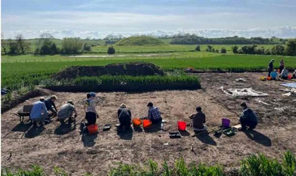 Archaeologists and first year archaeology students excavating the Medieval hall at Skipsea Castle. Source: University of York