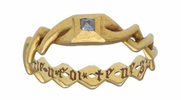 Lady Brook’s medieval gold ring, up for auction at Noonans Mayfair. Source: Noonans