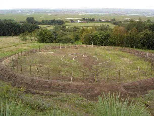 Fig.1 The experimental henge “Nesshenge” as it looked in 2008. Source: Dr John Hill