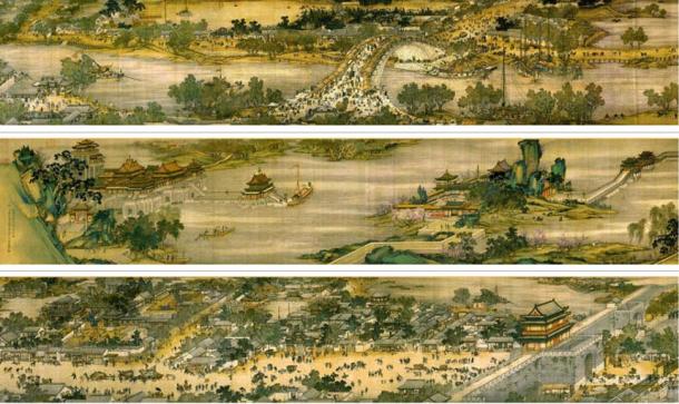 5-meter long ancient scroll painting is one of the most precious treasures of China