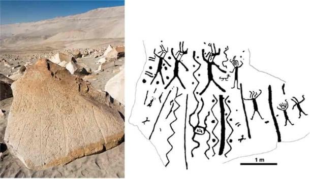 Geometric petroglyphs at Toro Muerto, Peru, possibly represent ancient songs and human figures dancing. Source: A. Rozwadowski, Wołoszyn JZ. / Cambridge Archaeological Journal