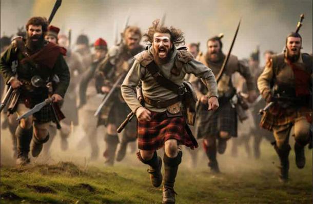 Scottish warriors heading into battle in the highlands. Source: Jeff Whyte/Adobe Stock