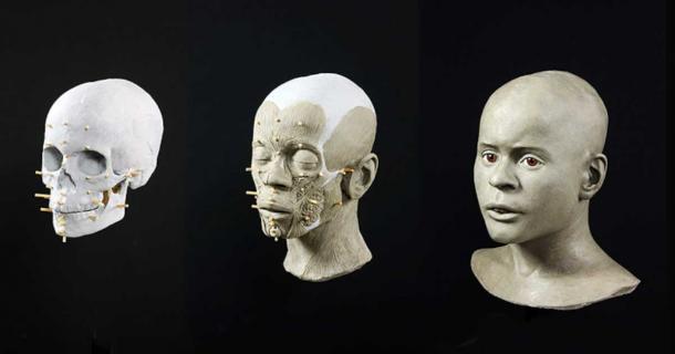 The forensic artist Oscar Nilsson invested many months in creating the reconstruction of Vistegutten based on the boy’s skull. (Oscar Nilsson)