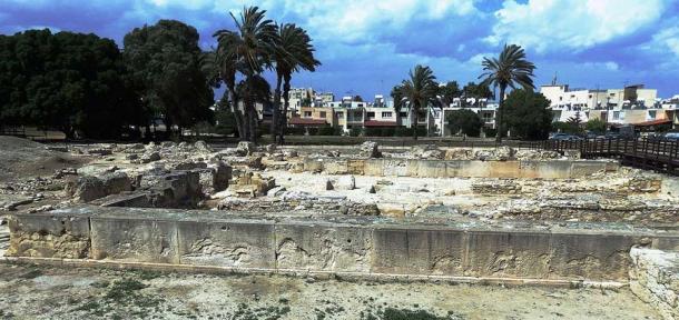 The foundations of open-air sanctuary Temple 1, surrounded by a large wall of well-cut stones that measured 35 x 22 meters (115 X 72 feet) at Kition, Cyprus. This temple was probably dedicated to a mother goddess. (Hermann Junghans / CC BY-SA 3.0 DE)