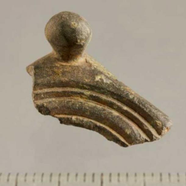 The fragment found in Flanders is clearly part of a Roman dodecahedron. (Kris Vandevorst/Flanders Heritage Agency)