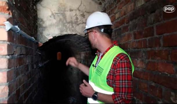 A screenshot from the Science in Poland video, showing a view of the tunnel. (Science in Poland)