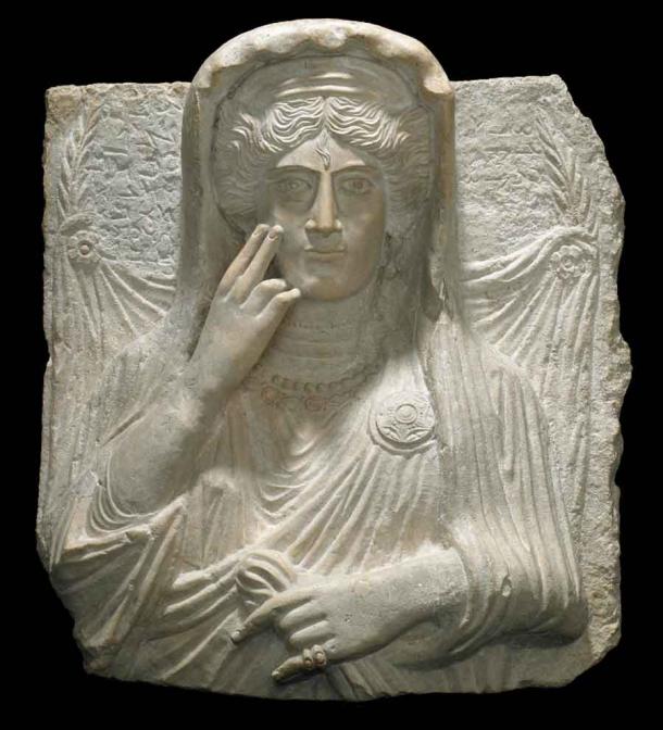 View of the entire funerary relief bust of Haliphat. (Freer Gallery of Art / Smithsonian Institution)