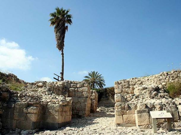 Late Bronze Age city gate at Megiddo. 