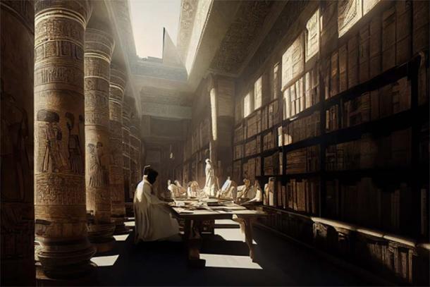 AI generated image depicting inside of the ancient library at Alexandria. (Amith / Adobe Stock)