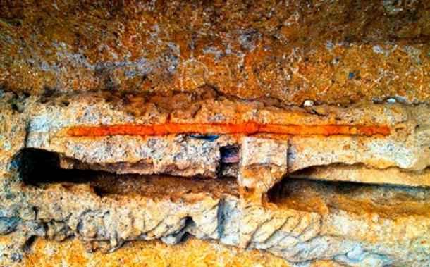 The giant sword found in the burial mound. Credit: Nara City Board of Education