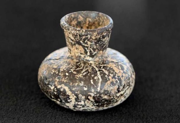 A glass vial recovered from the 6th century Christian monastery on Siniyah Island was in near-perfect condition after restoration (Department of Archaeology and Tourism of Umm Al-Quwain)