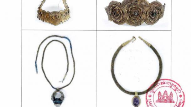 Some of the gold collection was returned to Cambodia last Friday. (Cambodia Ministry of Culture and Fine Arts)