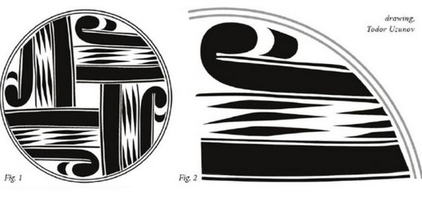 Drawing of the design on the golden plate from Varna