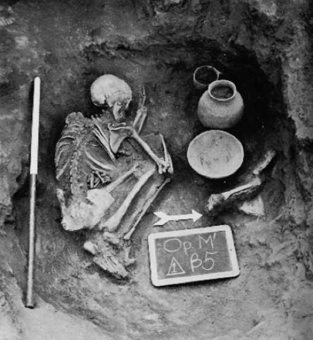 One of the graves found at the site.