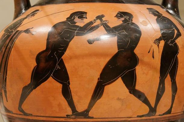 Ancient Greek boxers. 