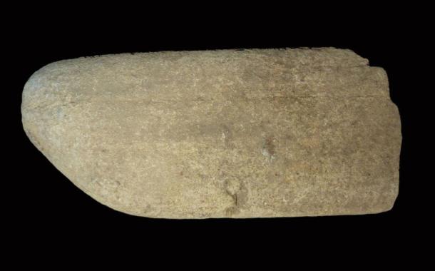 The grinding stone from Grotta Paglicci in Italy that has residue of oats on it from 32,000 years ago